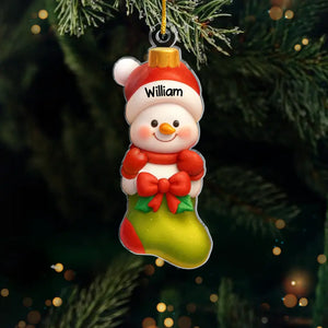 Personalisierter Acryl-Anhänger – Weihnachts- oder Geburtstagsgeschenk für Mama, Papa und Kinder – „Warme Herzen erhellen Weihnachten“