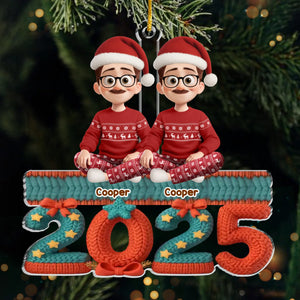 Personalisierter Acryl-Ornament – Weihnachts- oder Geburtstagsgeschenk für Familie sowie Hunde- und Katzenliebhaber – „Liebe wohnt hier“