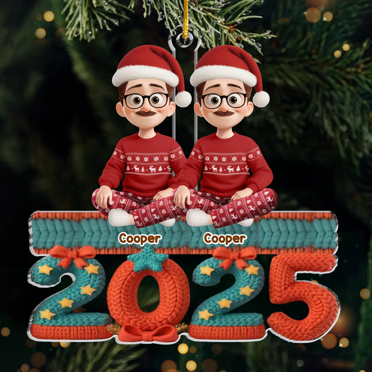 Personalisierter Acryl-Ornament – Weihnachts- oder Geburtstagsgeschenk für Familie sowie Hunde- und Katzenliebhaber – „Liebe wohnt hier“