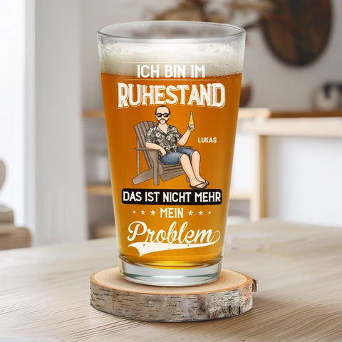 Personalisiertes Bierglas – Personalisierte Wertschätzung, Ruhestandsgeschenk Für Mitarbeiter, Arbeitsfreunde, Kollegen – Frieden Raus, Produktivitätskiller