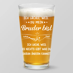 Personalisiertes Bierglas – Personalisierte Weihnachts- Und Geburtstagsgeschenke Für Den Bruder – Immer Eine Starke Bindung