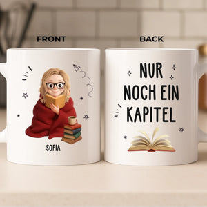 Personalisierte Tasse - Personalisierte Bücher Geschenke Für Buchliebhaber, Bücherwürmer, Leser - Nur Ein Mädchen, Das In Geschichten Versinkt