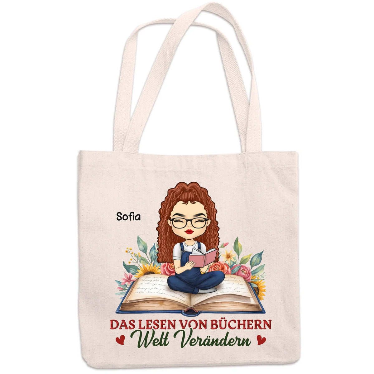 Personalisierte Tragetasche – Personalisierte Weihnachtsgeschenke Für Bücherliebhaber, Leseratten Und Vielleser – Gelassenheit Auf Jeder Seite